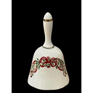 Vintage Ribbon Holly Centurion China Christmas Bell Discontinued Made In Japan